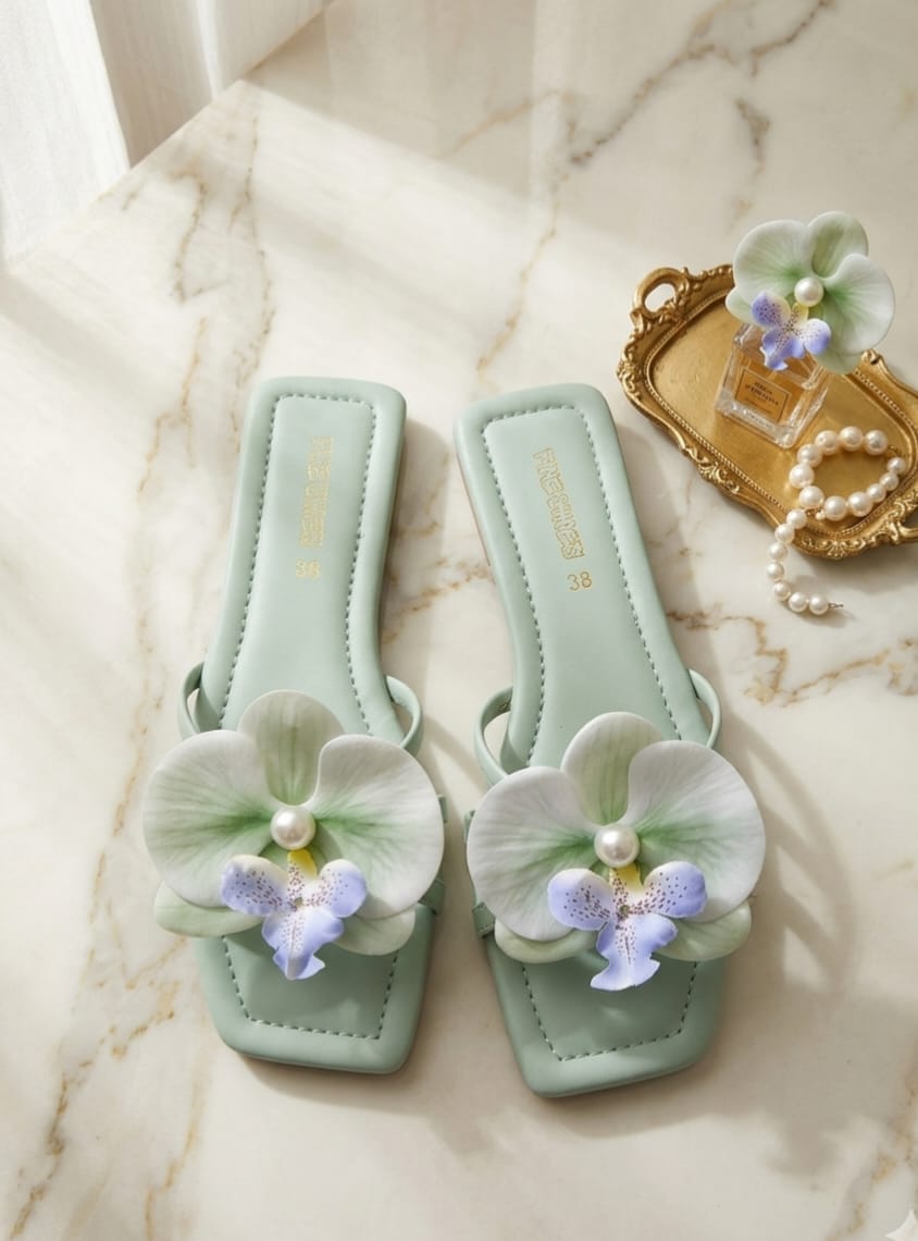 Floral Flower Flat Sandal