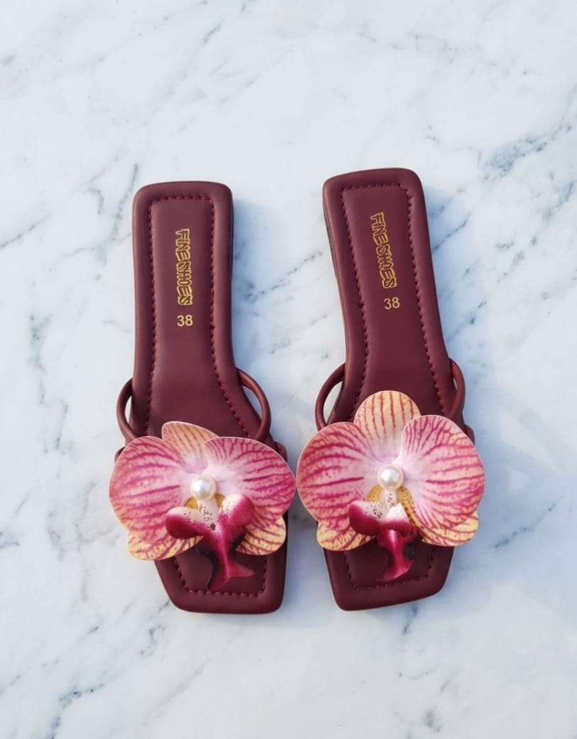 Floral Flower Flat Sandal