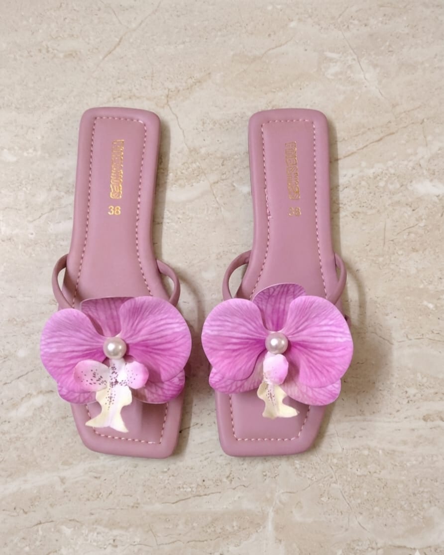 Floral Flower Flat Sandal