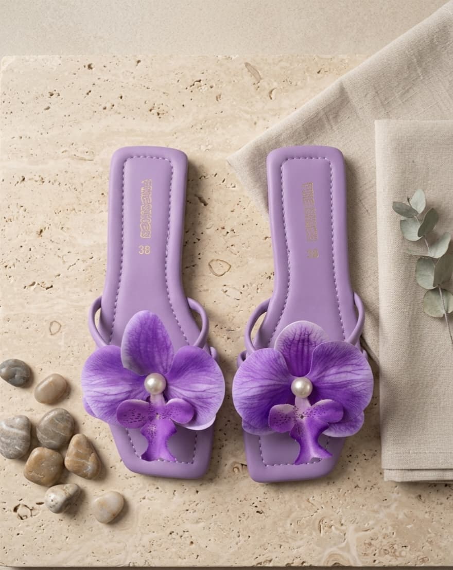 Floral Flower Flat Sandal