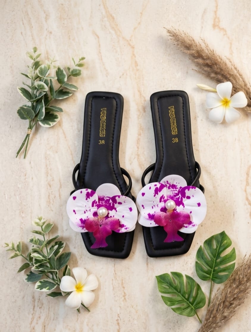 Floral Flower Flat Sandal